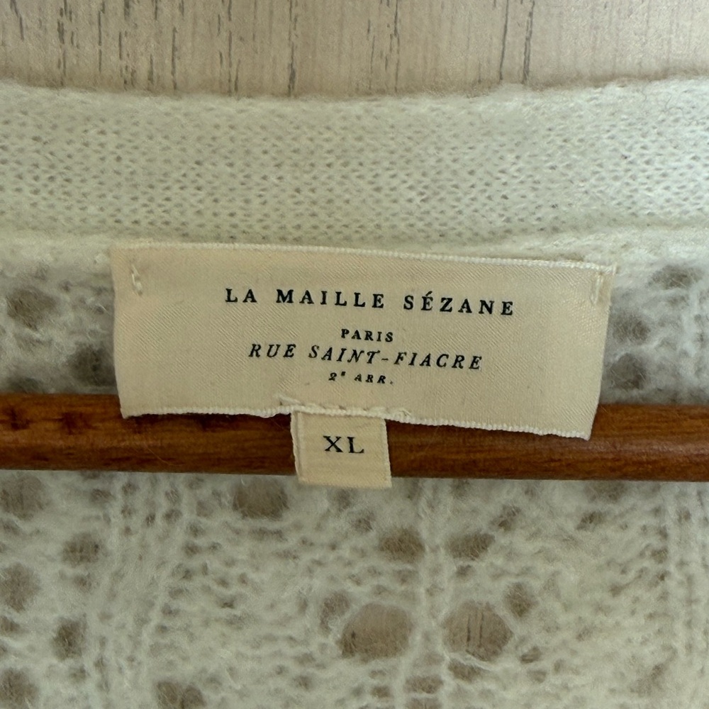 Sezane Joia Cardigan Écru. - Size XL - Picture 5 of 11